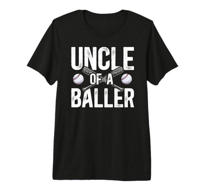 Mens Uncle Baller Baseball Uncle T-Shirt - Minimalist Print Unisex - T-Shirt, Sweatshirt, Hoodie