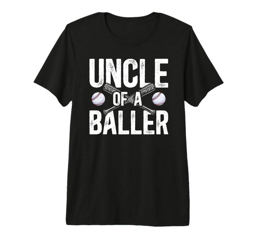 Mens Uncle Baller Baseball Uncle T-Shirt - Minimalist Print Unisex - T-Shirt, Sweatshirt, Hoodie