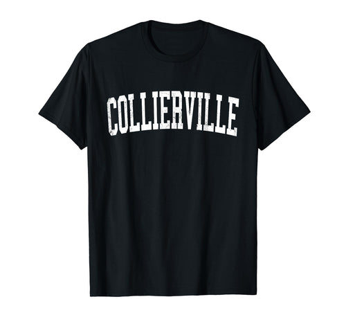 Collierville Tn Distressed White T-Shirt - Trendy Graphic for Adults - T-Shirt, Sweatshirt, Hoodie