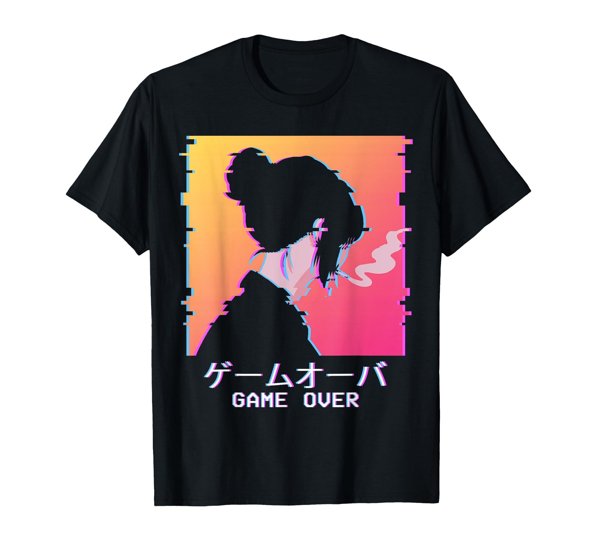 Game Over Japanese Vaporwave Sad Anime T-Shirt - Trendy Graphic for Adults - T-Shirt, Sweatshirt, Hoodie