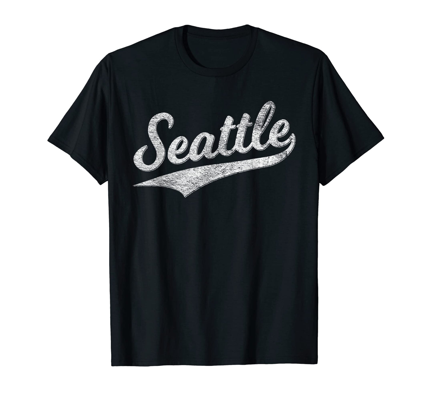 Seattle Washington Varsity Script T-Shirt - Fun Novelty Design for Adults - T-Shirt, Sweatshirt, Hoodie