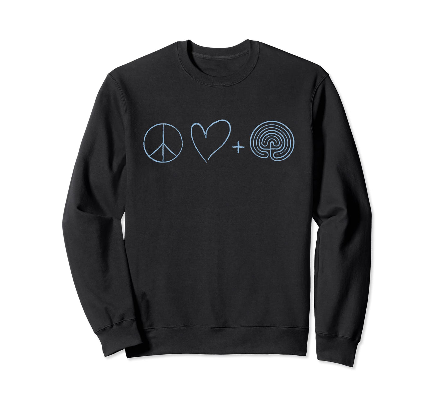 Peace Love And Labyrinths Sweatshirt - Graphic Print Unisex - T-Shirt, Sweatshirt, Hoodie
