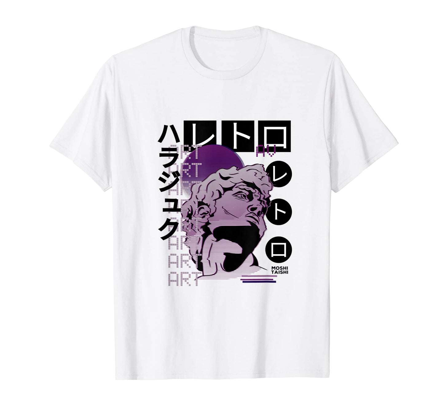 Vaporwave Statue Aesthetic Art T-Shirt - Fun Novelty Design for Adults - T-Shirt, Sweatshirt, Hoodie