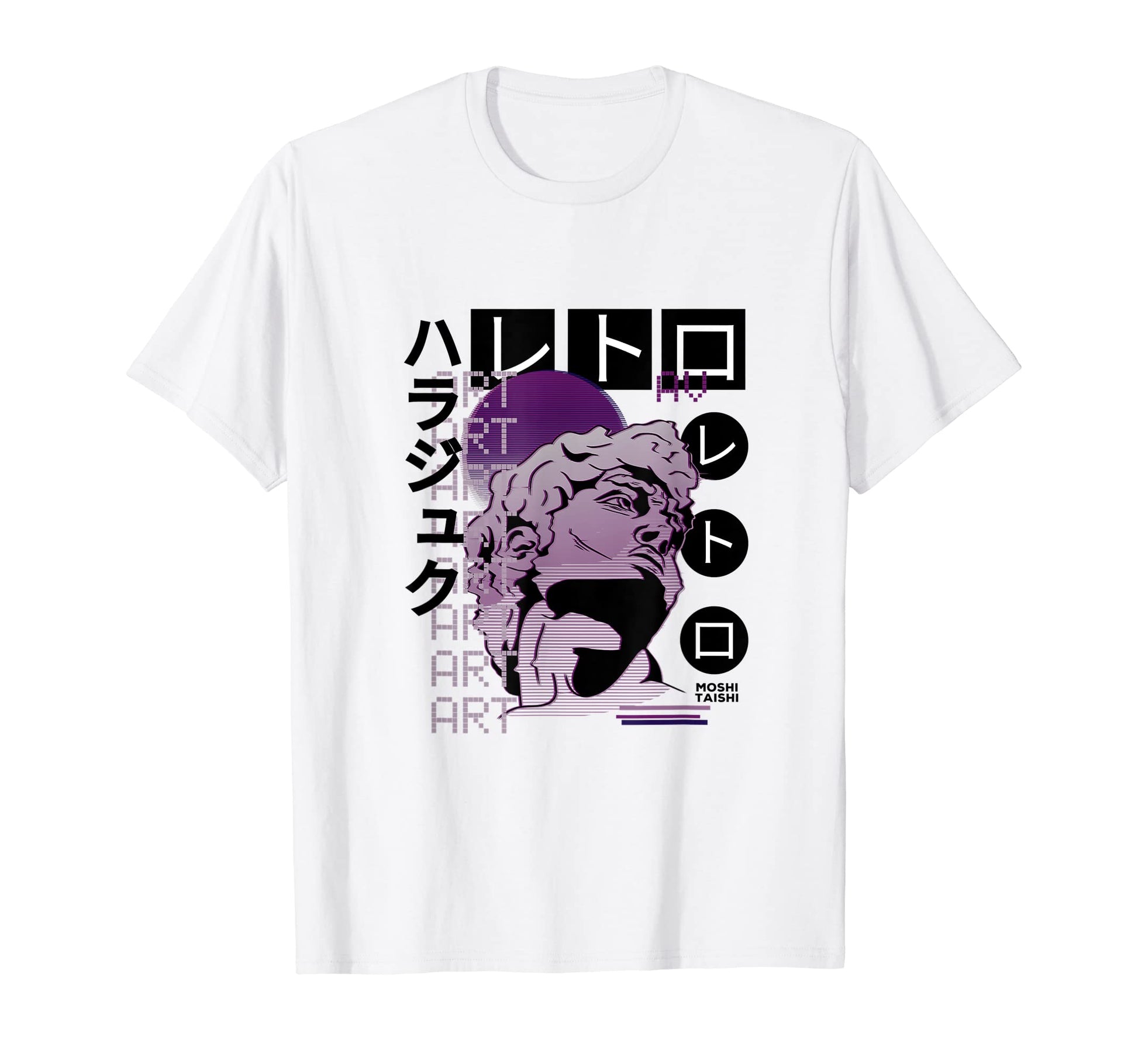 Vaporwave Statue Aesthetic Art T-Shirt - Fun Novelty Design for Adults - T-Shirt, Sweatshirt, Hoodie
