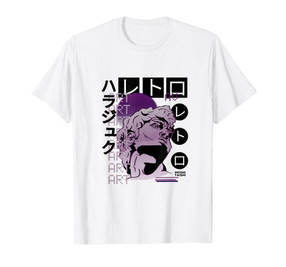 Vaporwave Statue Aesthetic Art T-Shirt - Fun Novelty Design for Adults - T-Shirt, Sweatshirt, Hoodie