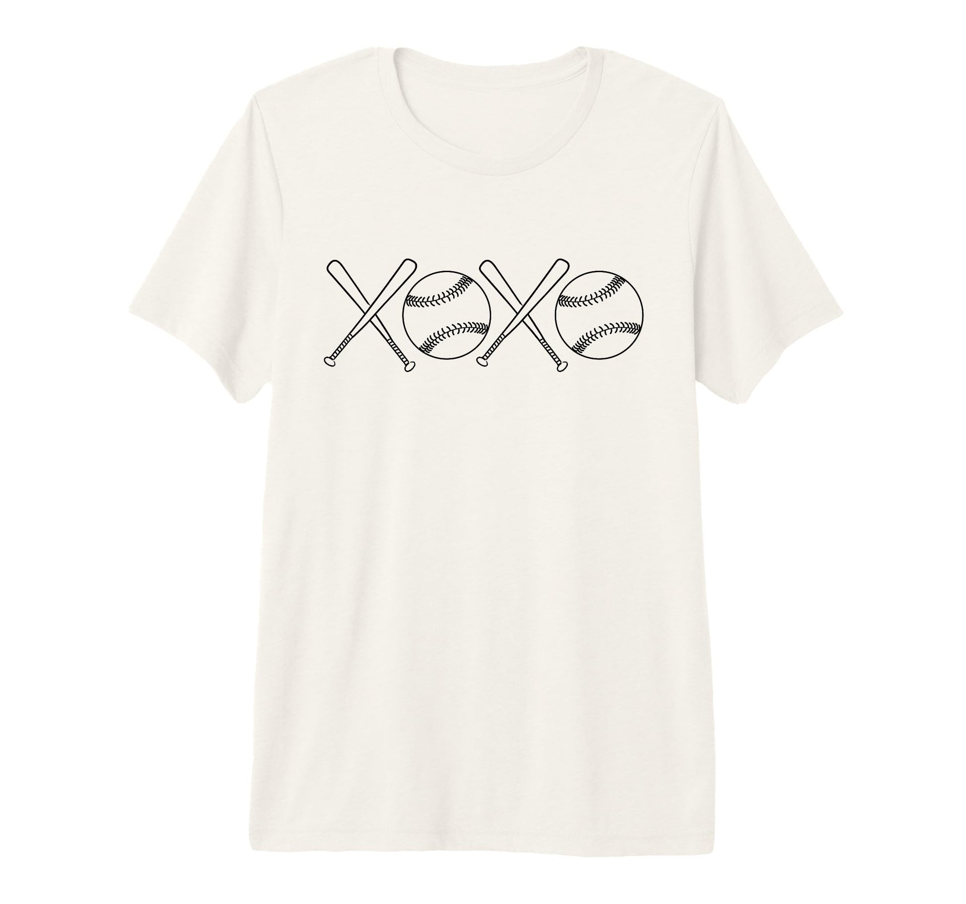 Baseball Mom Xoxo Tri Blend T-Shirt - Streetwear Style for Adults - T-Shirt, Sweatshirt, Hoodie
