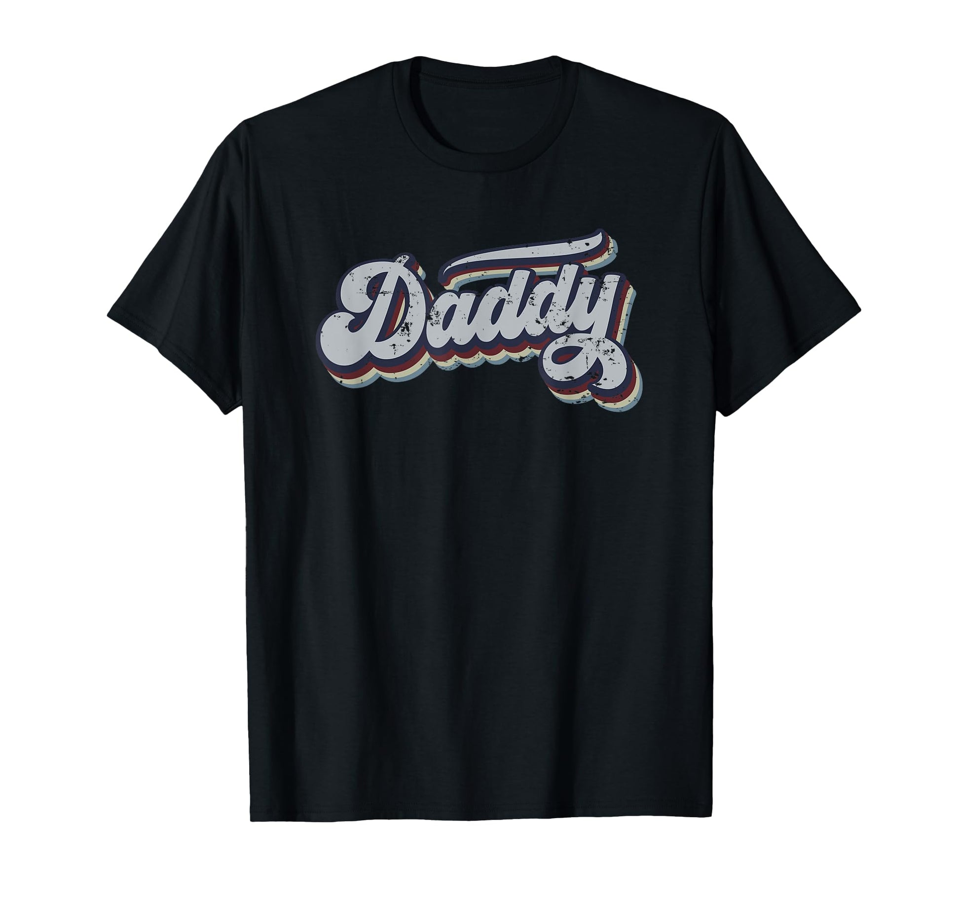 Daddy Distressed Rainbow Gift T-Shirt - Graphic Print for Adults - T-Shirt, Sweatshirt, Hoodie