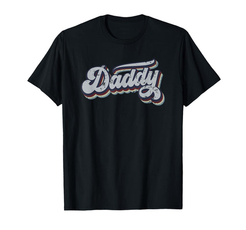 Daddy Distressed Rainbow Gift T-Shirt - Graphic Print for Adults - T-Shirt, Sweatshirt, Hoodie