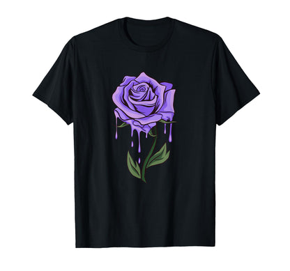 Purple Aesthetic Rose Soft Grunge T-Shirt - Trendy Graphic for Adults - T-Shirt, Sweatshirt, Hoodie