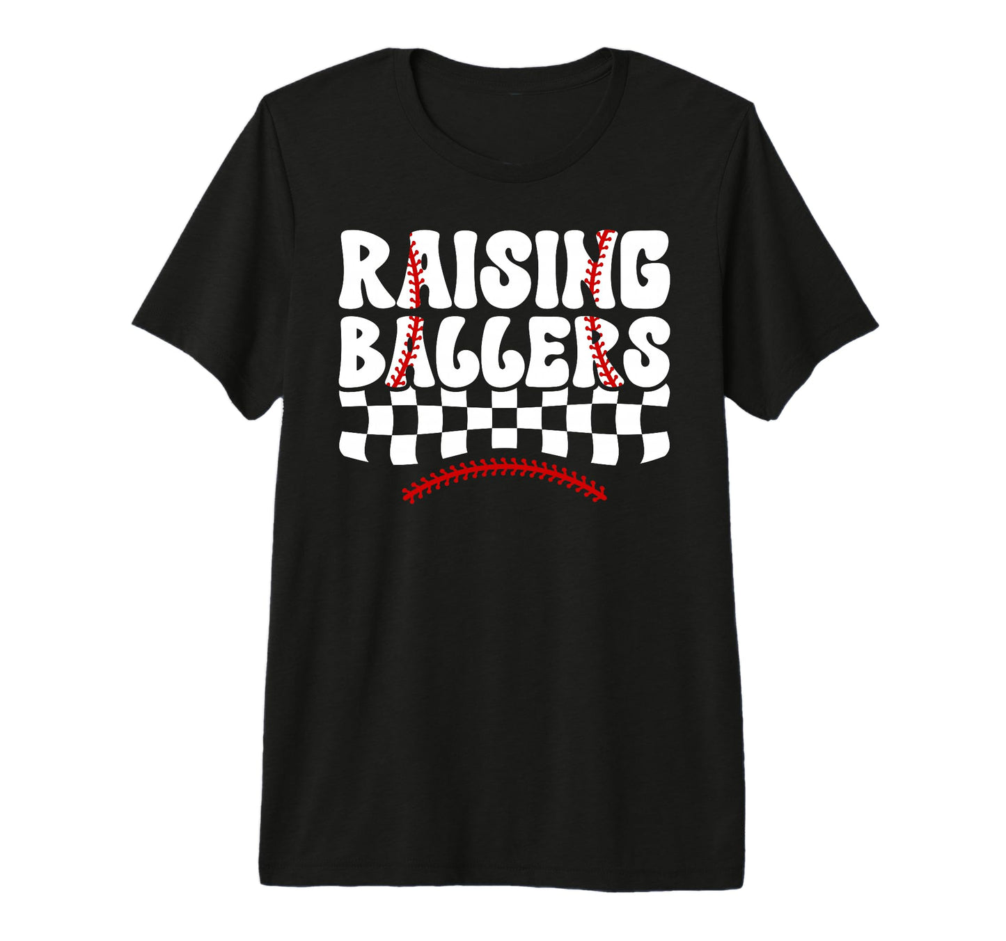 Raising Ballers Groovy Softball T-Shirt - Trendy Graphic Men Women - T-Shirt, Sweatshirt, Hoodie