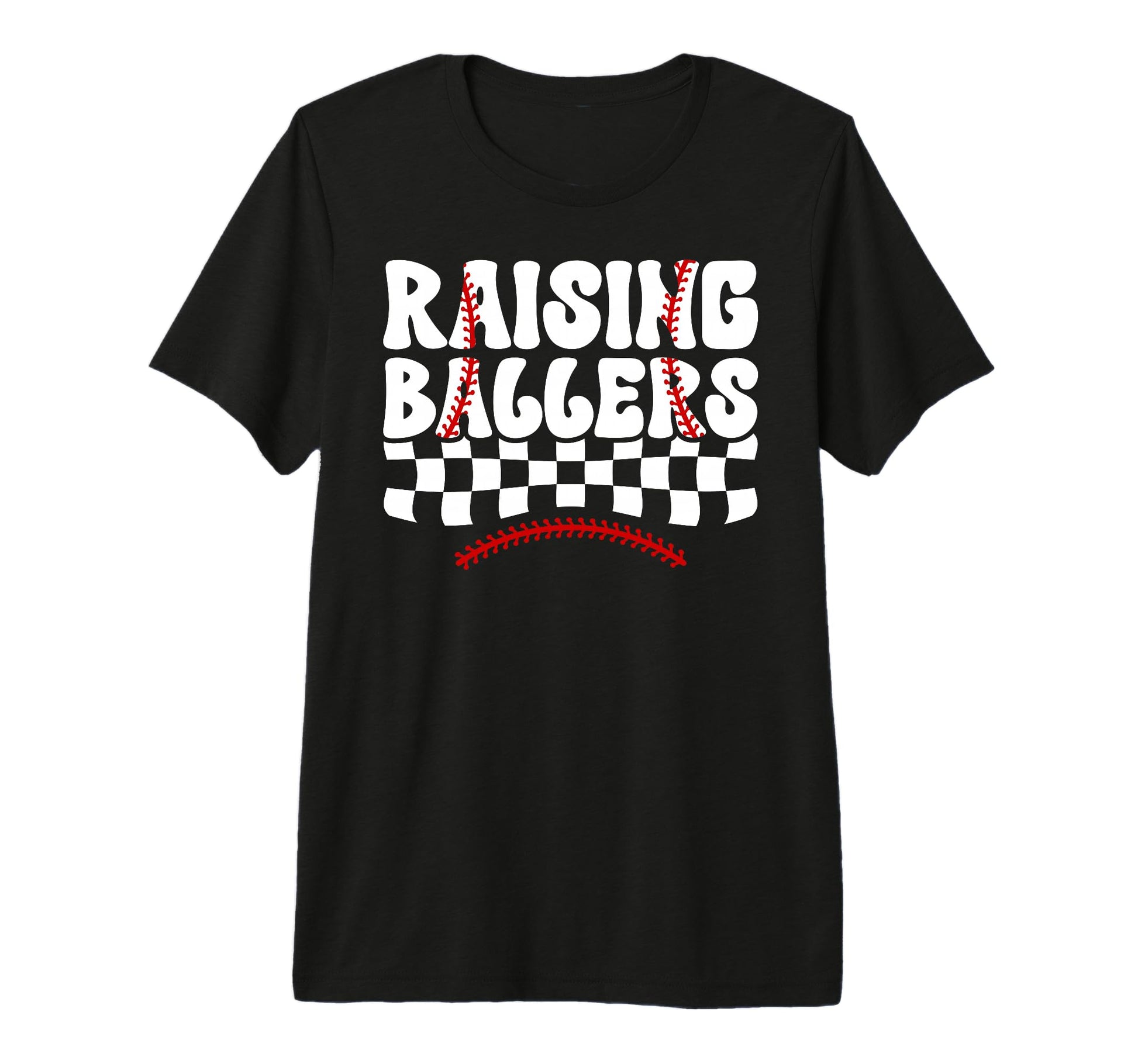 Raising Ballers Groovy Softball T-Shirt - Trendy Graphic Men Women - T-Shirt, Sweatshirt, Hoodie