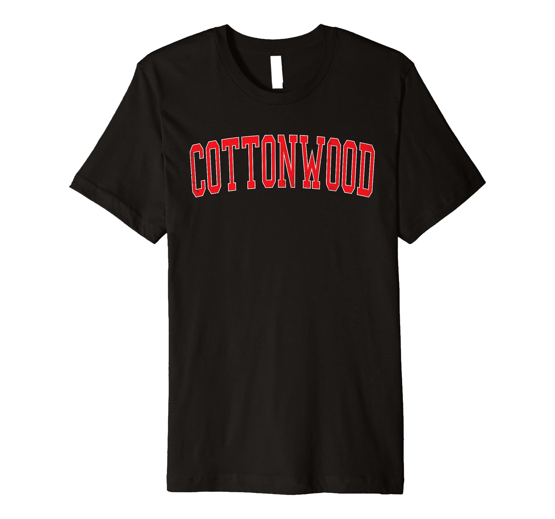 Cottonwood Az Distressed Red Varsity T-Shirt - Trendy Graphic for Adults - T-Shirt, Sweatshirt, Hoodie