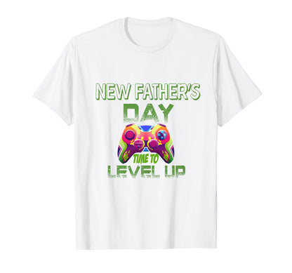 Level Up Fathers Day Video Gamer Dad T-Shirt - Unique Graphic for Adults - T-Shirt, Sweatshirt, Hoodie