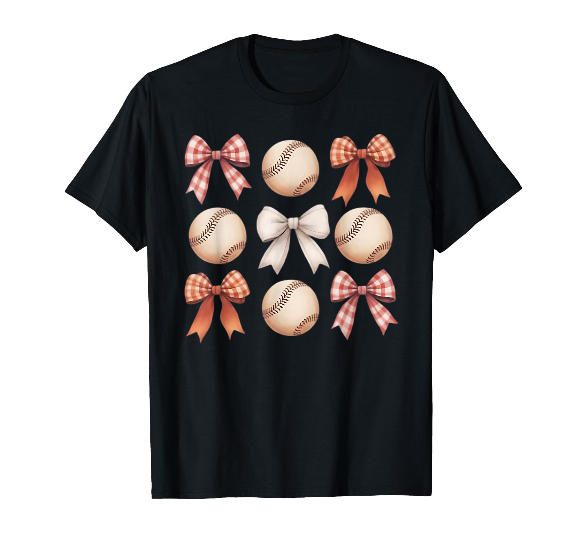 Baseball Coquette Bow Mom Sister T-Shirt - Novelty Apparel for Adults - T-Shirt, Sweatshirt, Hoodie