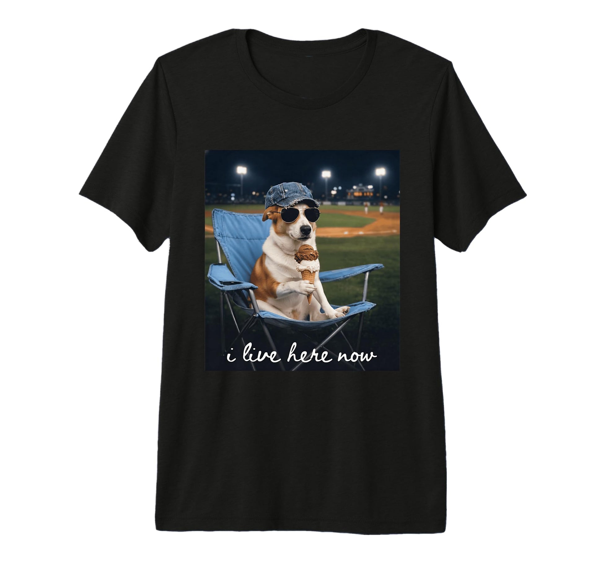 Funny Dog Baseball Mom I Live Here Now T-Shirt - Streetwear Style Unisex - T-Shirt, Sweatshirt, Hoodie