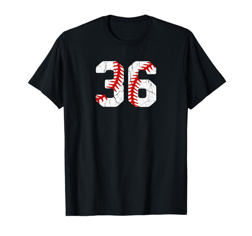 Baseball Player Jersey Number 36 36 T-Shirt - Unique Graphic for Adults - T-Shirt, Sweatshirt, Hoodie