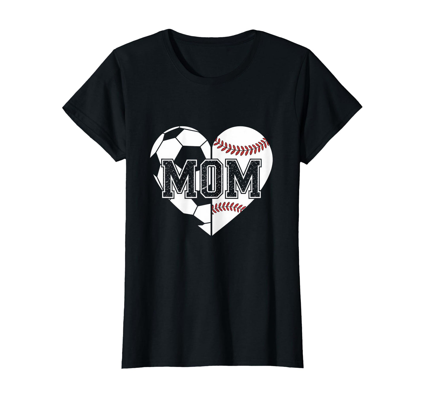 Proud Mom Heart Soccer Baseball Lover T-Shirt - Unique Graphic Unisex - T-Shirt, Sweatshirt, Hoodie