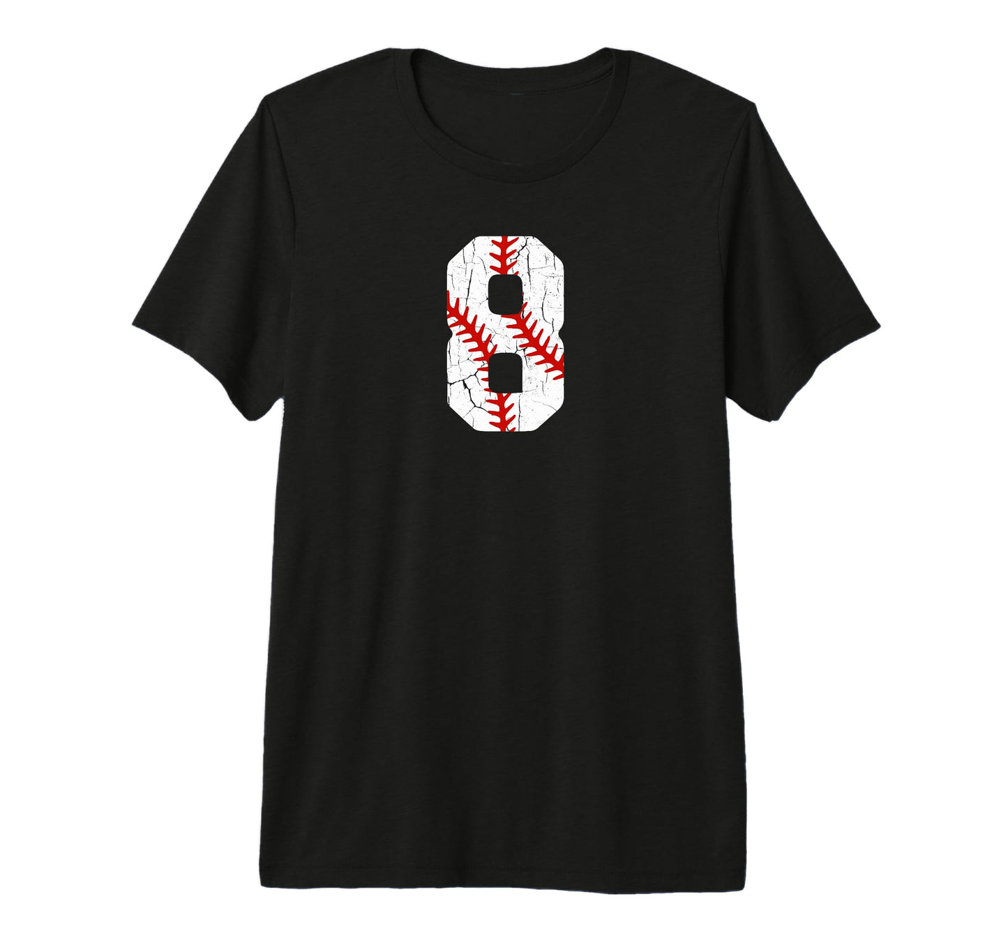 Baseball Player Jersey Number 8 8 T-Shirt - Trendy Graphic for Adults - T-Shirt, Sweatshirt, Hoodie