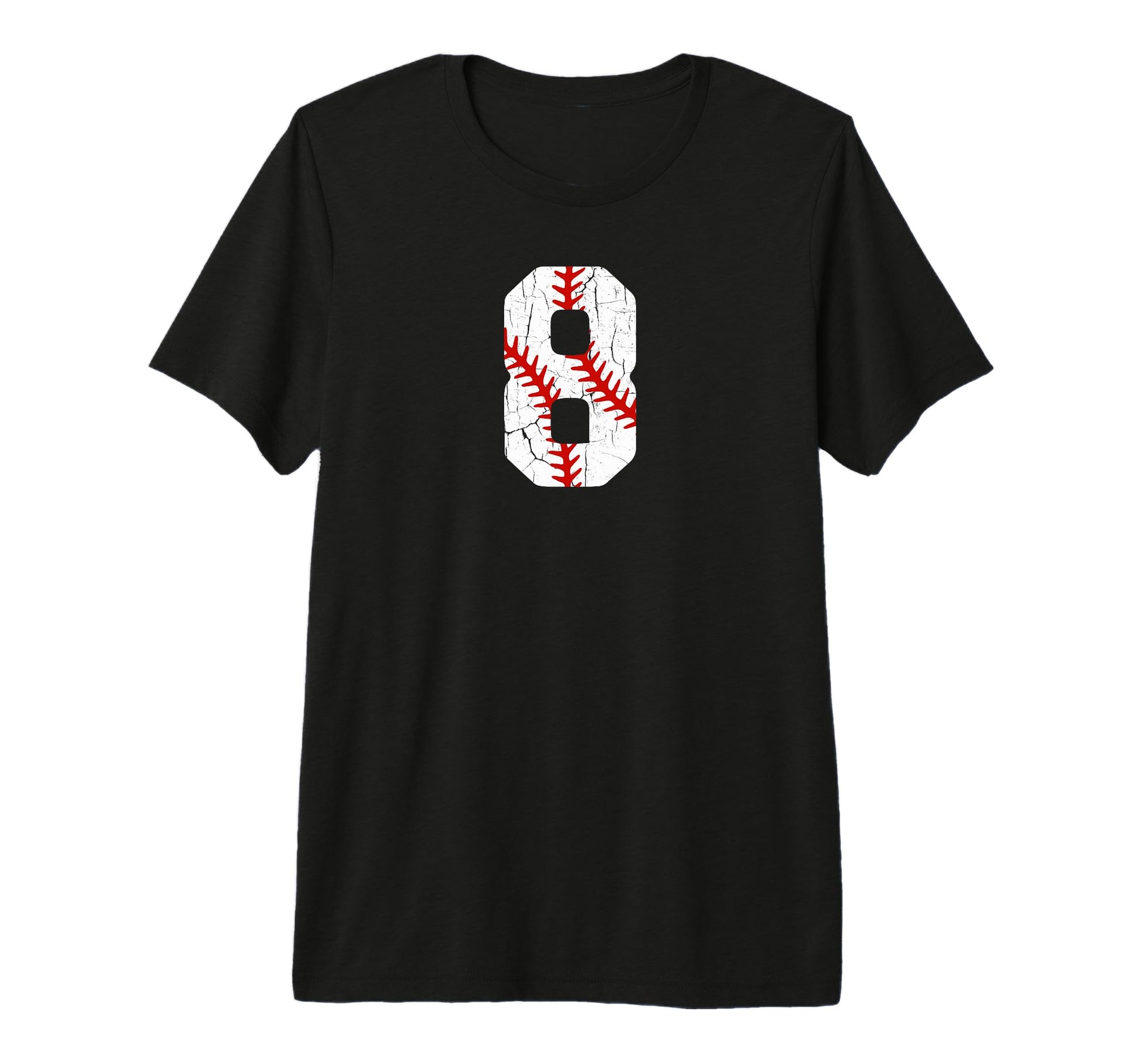 Baseball Player Jersey Number 8 8 T-Shirt - Trendy Graphic for Adults - T-Shirt, Sweatshirt, Hoodie