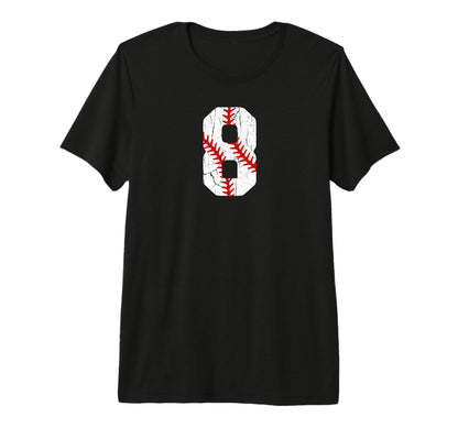 Baseball Player Jersey Number 8 8 T-Shirt - Trendy Graphic for Adults - T-Shirt, Sweatshirt, Hoodie