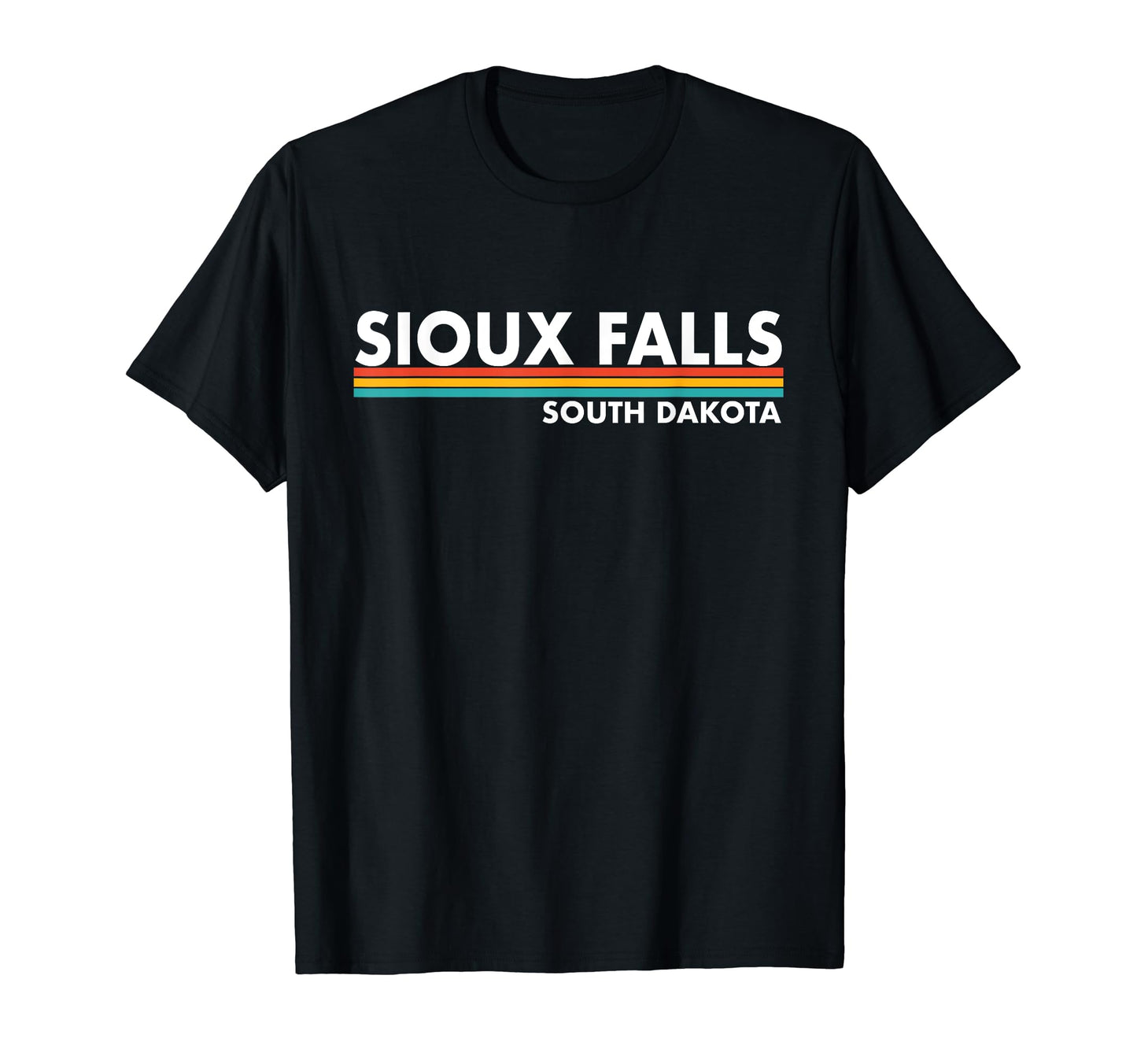 Sioux Falls South Dakota Stripes T-Shirt - Graphic Print Unisex - T-Shirt, Sweatshirt, Hoodie