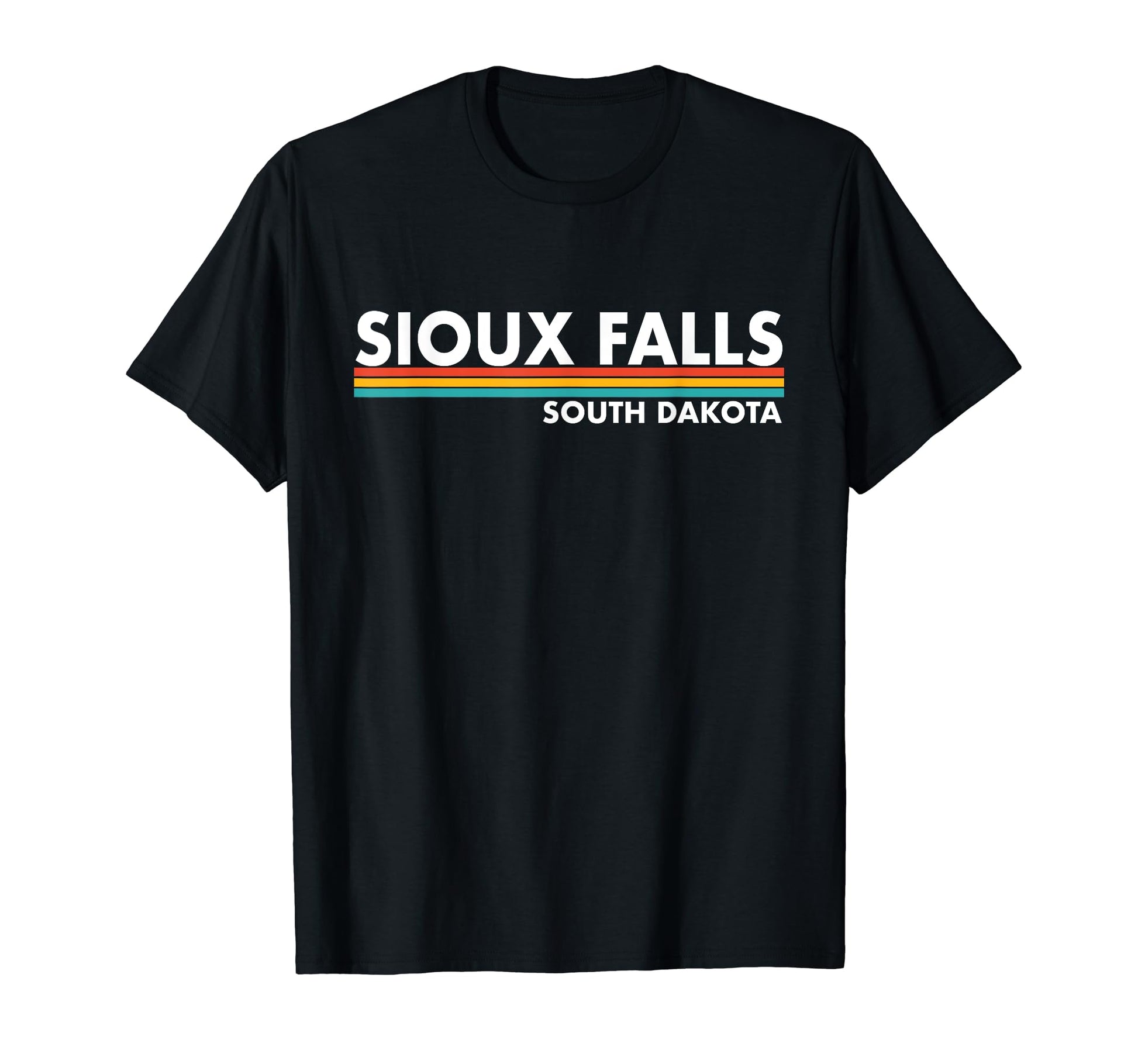 Sioux Falls South Dakota Stripes T-Shirt - Graphic Print Unisex - T-Shirt, Sweatshirt, Hoodie
