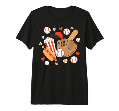 Playful Cartoon Baseball Elements T-Shirt - Trendy Graphic Men Women - T-Shirt, Sweatshirt, Hoodie