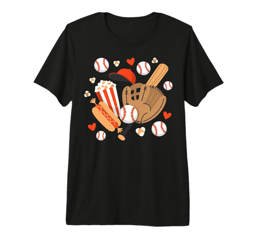 Playful Cartoon Baseball Elements T-Shirt - Trendy Graphic Men Women - T-Shirt, Sweatshirt, Hoodie