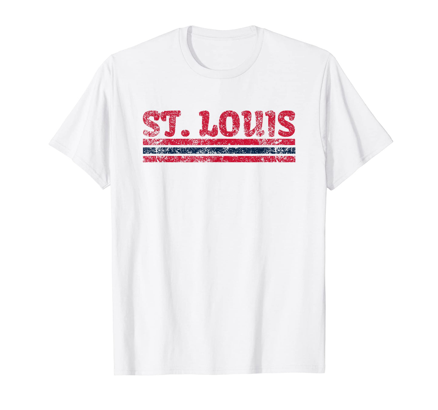 St Louis Missouri Weathered Stripe T-Shirt - Aesthetic Graphic for Adults - T-Shirt, Sweatshirt, Hoodie