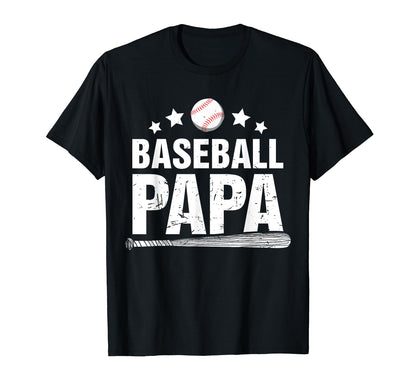 Baseball Papa Sports Parent Baseball T-Shirt - Minimalist Print for Adults - T-Shirt, Sweatshirt, Hoodie
