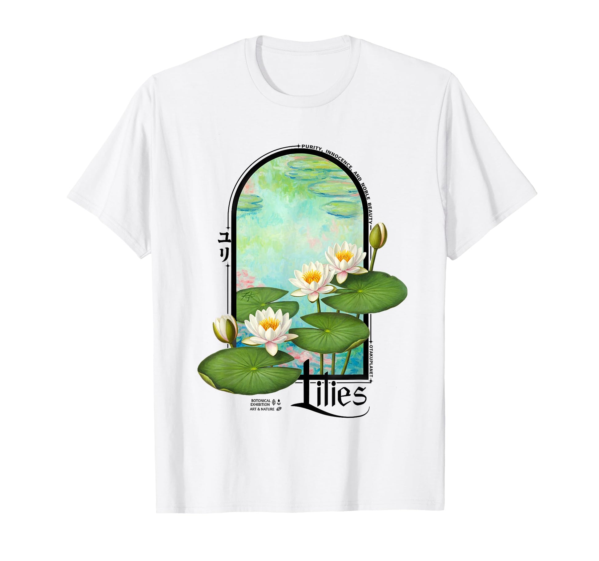 Lily Flower Japanese 80S 90S Vaporwave T-Shirt - Unique Graphic Men Women - T-Shirt, Sweatshirt, Hoodie