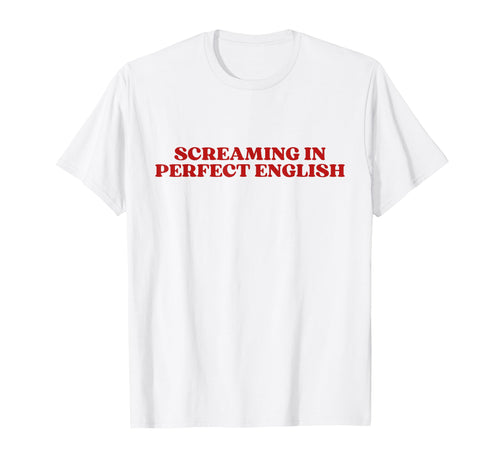 Screaming English Y2K Aesthetic T-Shirt - Minimalist Print for Adults - T-Shirt, Sweatshirt, Hoodie