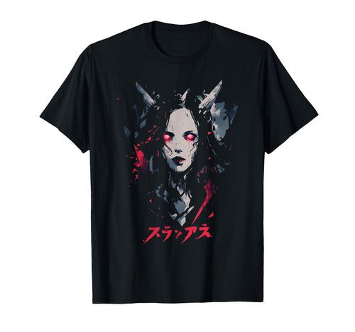 Goth Grunge Demon Anime Waifu Horror T-Shirt - Graphic Print for Adults - T-Shirt, Sweatshirt, Hoodie