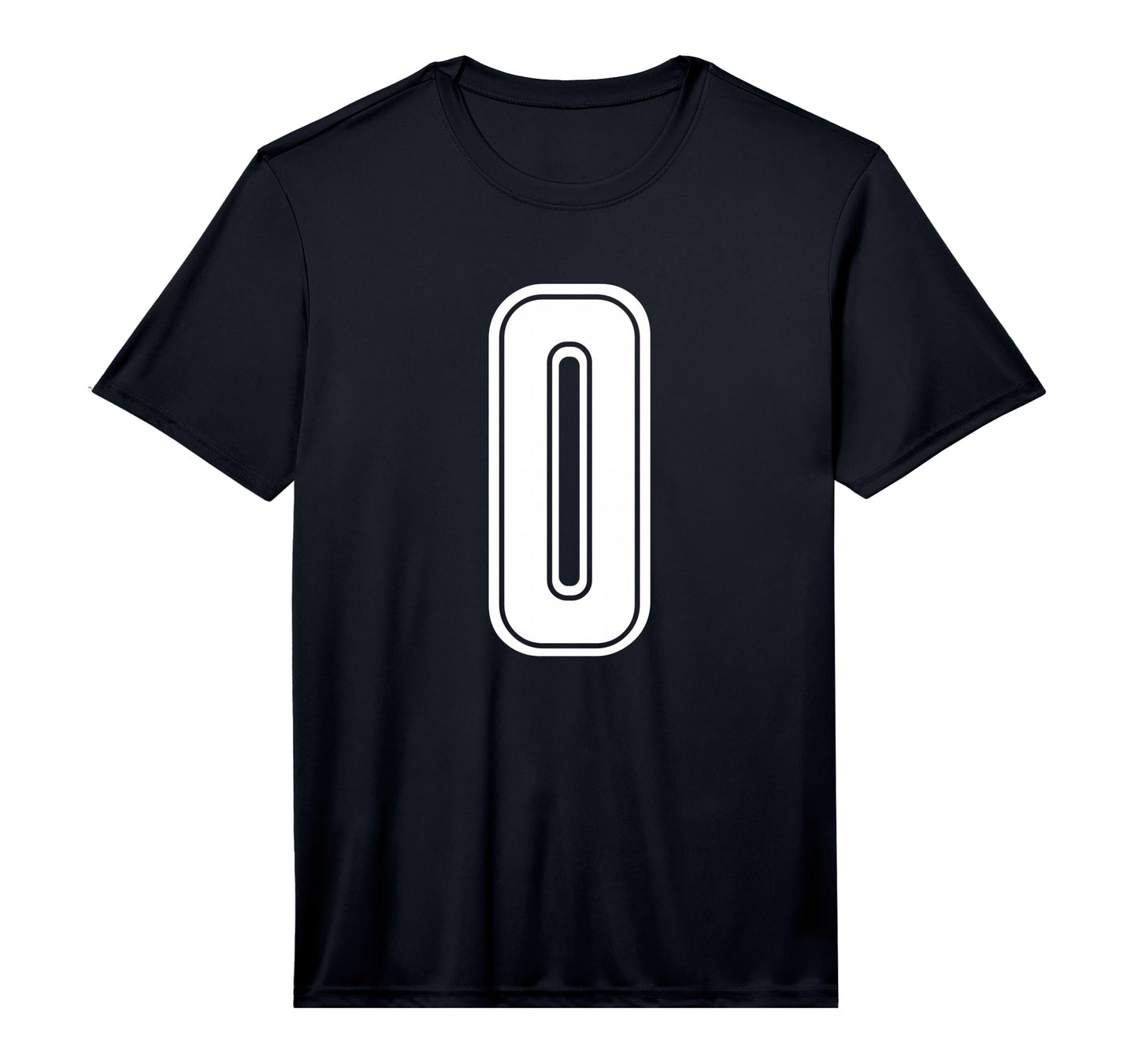 White Sport Team Number 0 T-Shirt - Casual Everyday Wear for Adults - T-Shirt, Sweatshirt, Hoodie