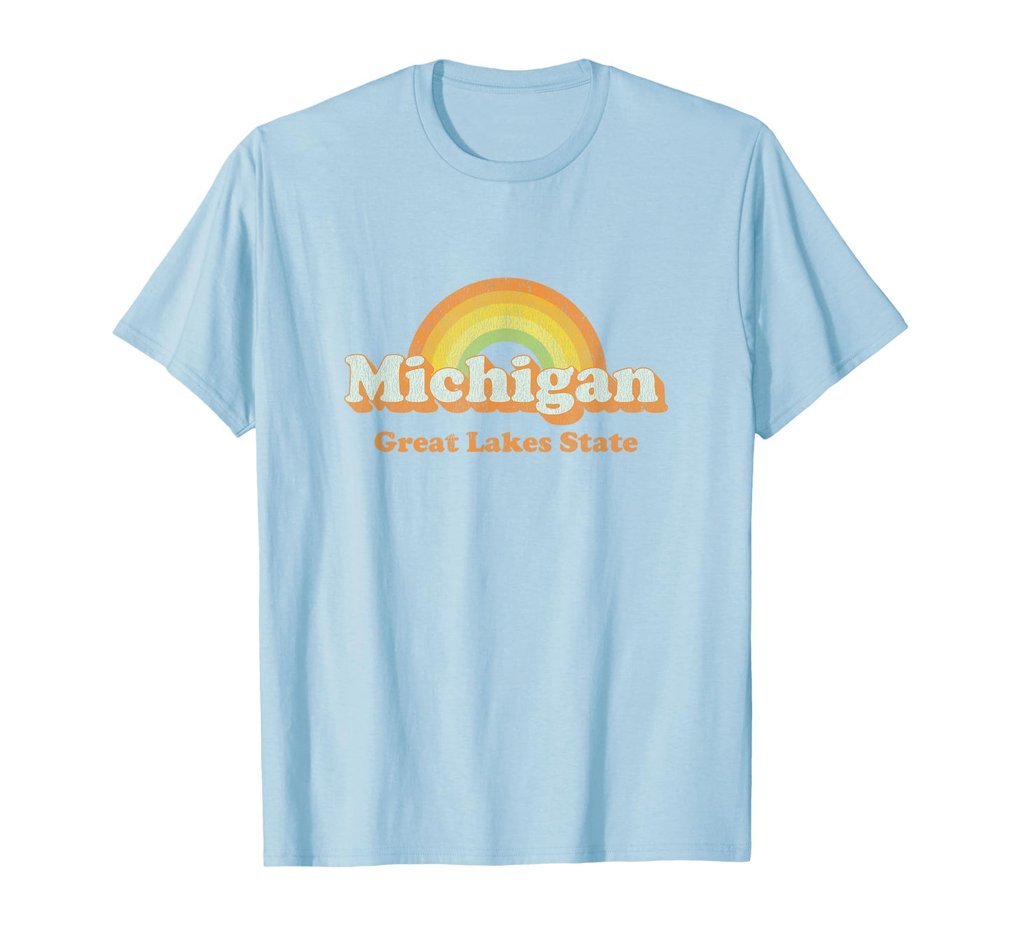 Michigan 70S Rainbow T-Shirt - Casual Everyday Wear for Adults - T-Shirt, Sweatshirt, Hoodie