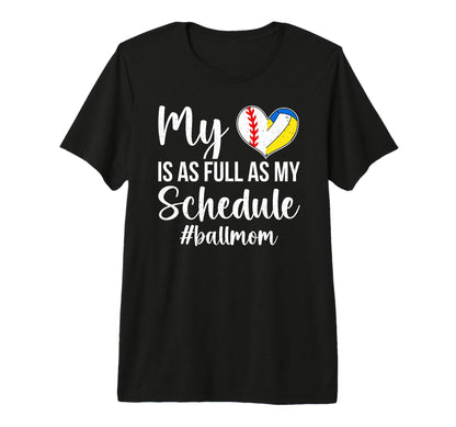 Ball Mom Proud Volleyball Baseball T-Shirt - Fun Novelty Design for Adults - T-Shirt, Sweatshirt, Hoodie