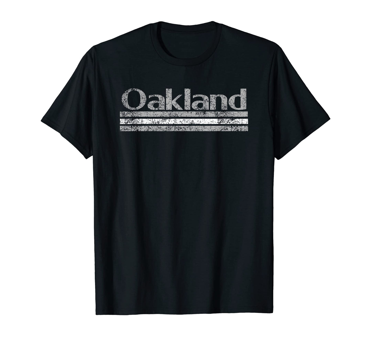 Oakland California Weathered Stripe T-Shirt - Trendy Graphic for Adults - T-Shirt, Sweatshirt, Hoodie