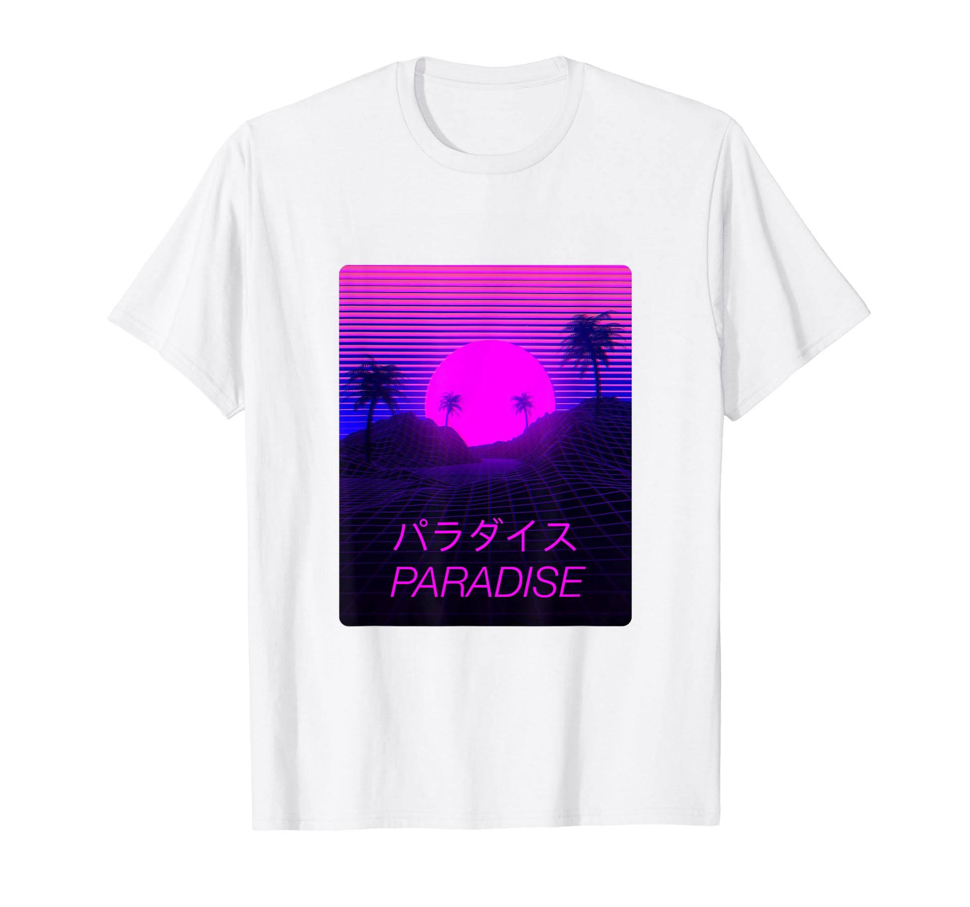 Vaporwave Paradise Aesthetic T-Shirt - Fun Novelty Design Men Women - T-Shirt, Sweatshirt, Hoodie