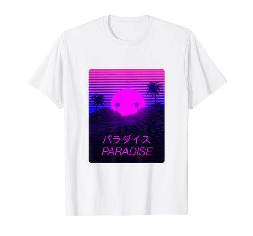 Vaporwave Paradise Aesthetic T-Shirt - Fun Novelty Design Men Women - T-Shirt, Sweatshirt, Hoodie