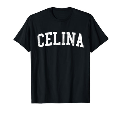 Celina Tx Distressed White Varsity T-Shirt - Graphic Print Men Women - T-Shirt, Sweatshirt, Hoodie
