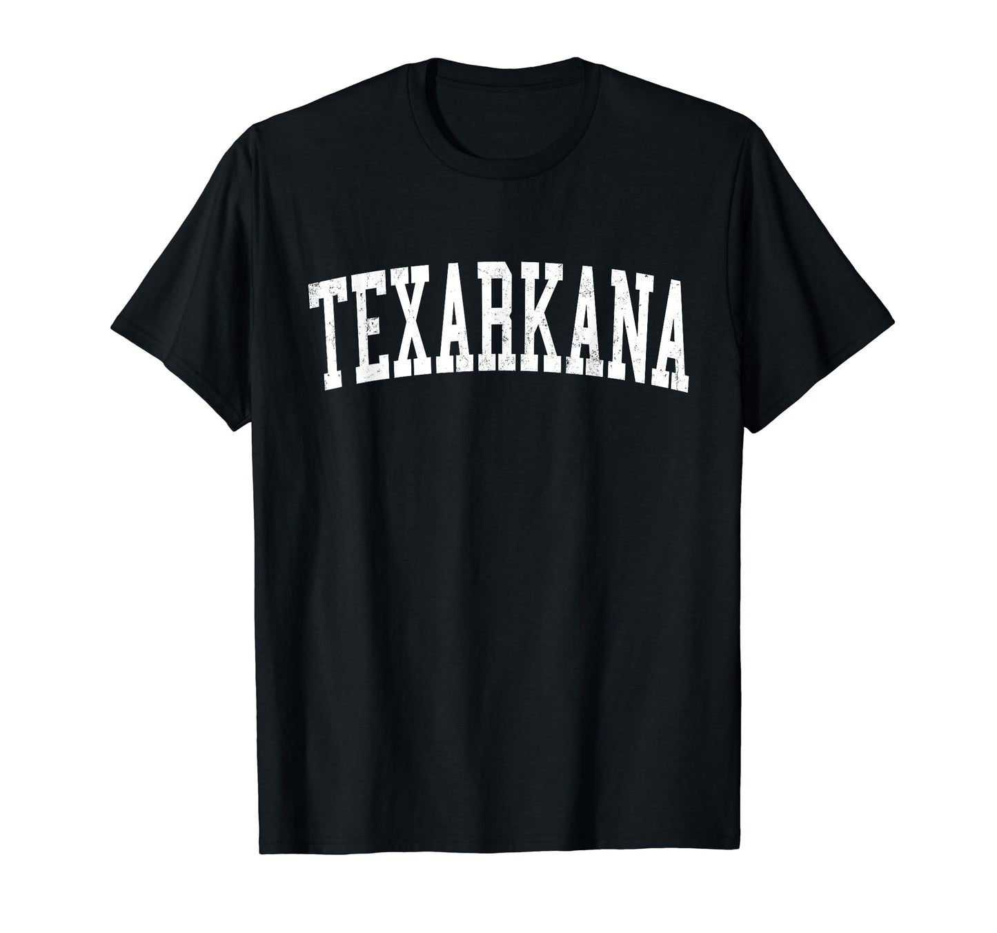 Texarkana Ar Distressed White Varsity T-Shirt - Custom Art Print Men Women - T-Shirt, Sweatshirt, Hoodie