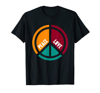 Peace And Love Hippie Spread Love Peace T-Shirt - Minimalist Print Unisex - T-Shirt, Sweatshirt, Hoodie