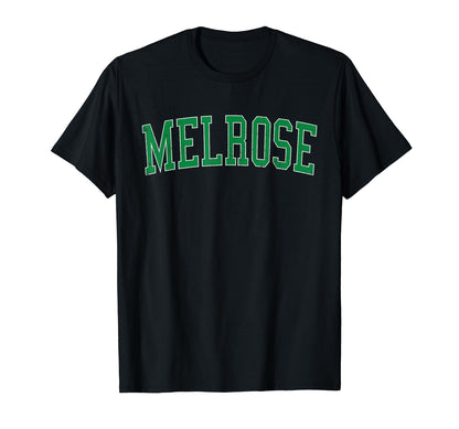 Melrose Ma Distressed Green Varsity T-Shirt - Minimalist Print Men Women - T-Shirt, Sweatshirt, Hoodie