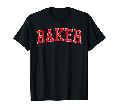 Baker La Distressed Red Varsity T-Shirt - Fun Novelty Design Men Women - T-Shirt, Sweatshirt, Hoodie