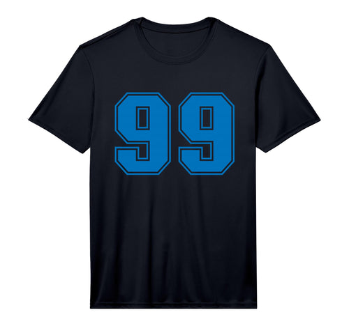Blue Sports Team Number 99 Performance T-Shirt - Novelty Apparel Unisex - T-Shirt, Sweatshirt, Hoodie
