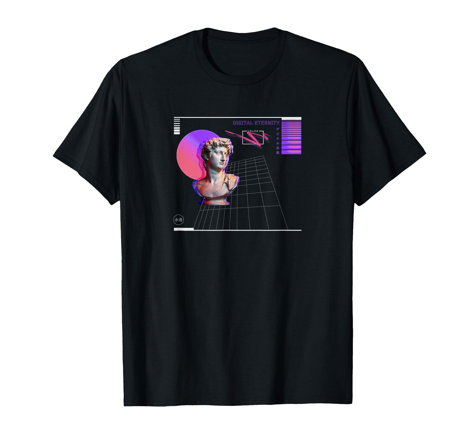 Vaporwave Aesthetic Digital Eternity T-Shirt - Graphic Print for Adults - T-Shirt, Sweatshirt, Hoodie