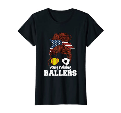 Womens Softball And Soccer Mom Busy T-Shirt - Minimalist Print for Adults - T-Shirt, Sweatshirt, Hoodie