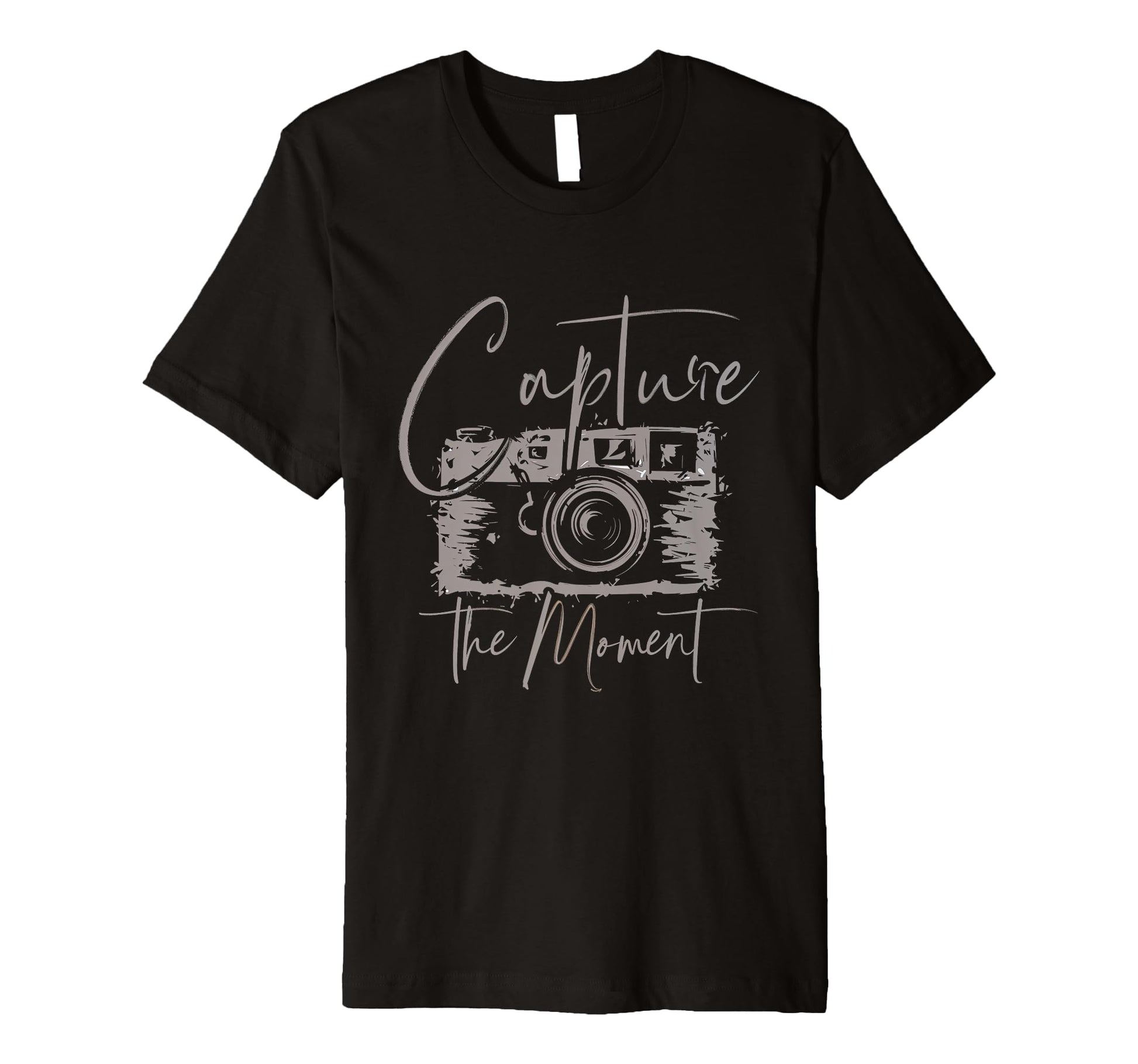 Capture Moment Photography Camera T-Shirt - Minimalist Print for Adults - T-Shirt, Sweatshirt, Hoodie