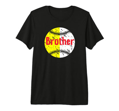 Baseball Softball Brother Softball T-Shirt - Custom Art Print for Adults - T-Shirt, Sweatshirt, Hoodie