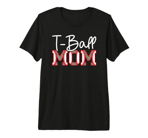 T Ball Mom Leopard Baseball T Ball T-Shirt - Novelty Apparel Men Women - T-Shirt, Sweatshirt, Hoodie